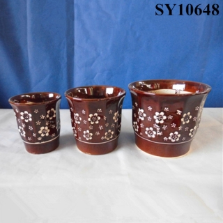 good quanlity flower painting bronzing planter