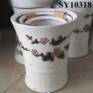 Pot for planter big glazed porcelain hotel pot