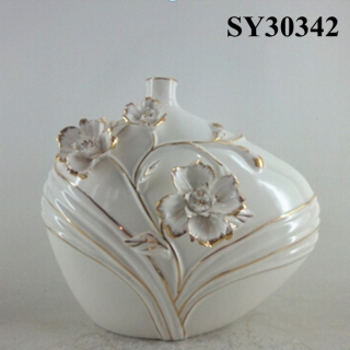 New product decoration white ceramic vase