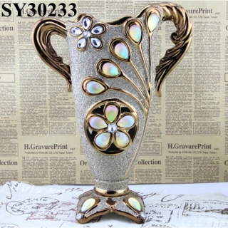 Hot new products for 2015 galvanized unique ceramic flower vase