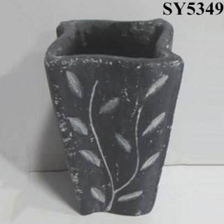 Square cement decoration flower pot