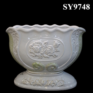Large elegant dolomite decoration pot