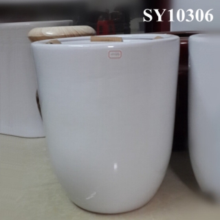 Decoration simple white wholesale plant pot