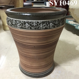 Simple ceramic painting color flower pot garden decoration