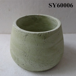 Round cement finished indoor decoration flower pot