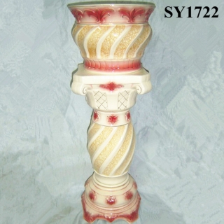 Roman column and decoration hotel pot