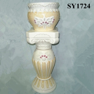 36 inch roman style ceramic pot set