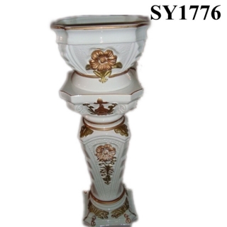 White luxury 36 inches pottery decoration Europe plant pot
