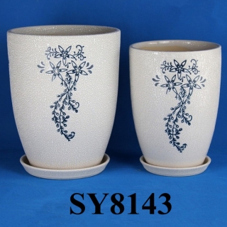 Garden pot chinese ceramic blue and white flower pot