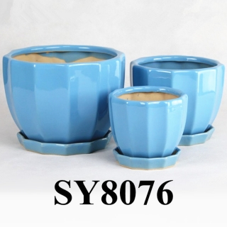 color glazed ceramic indoor flower pots