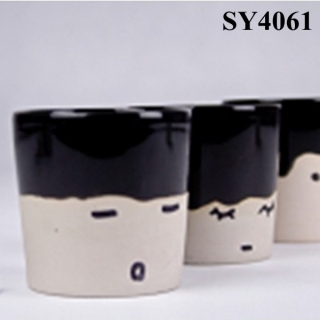 3 inches small ceramic flower pots