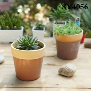 5 inches plastic flower mini indoor porcelain pots