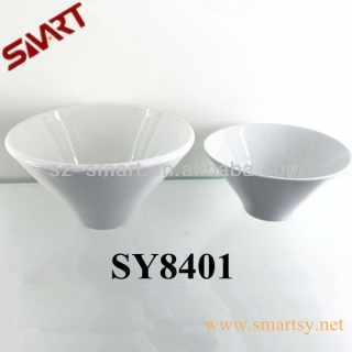 Ceramic white bowl planter pot