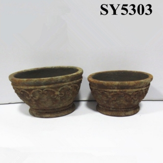 Cement pot for sale oval antique brass flower pots