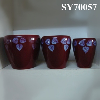 Red decorative ceramic wholesale pot