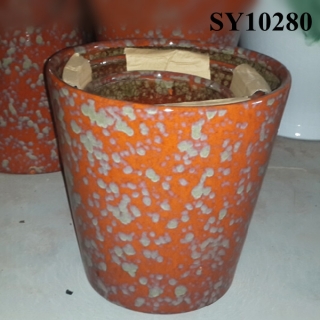 Peacock orange ceramic chaozhou flower pot