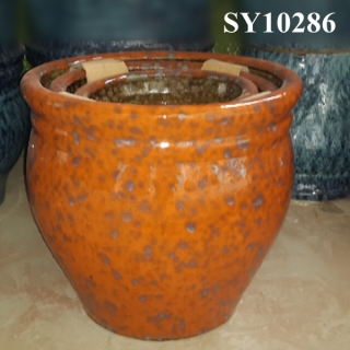 Pot for planter big and round porcelain garden pot