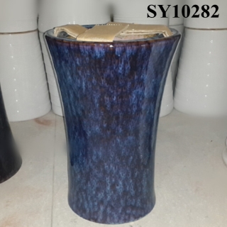 Pot for planter beautiful peacock blue ceramic gate pot