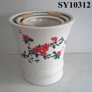 Traditional Chinese glazed home flower pot