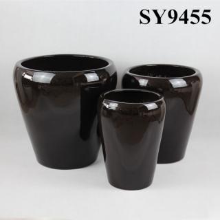plain black decoration wholesale pot