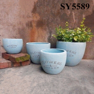 Cement pot for sale bule cheap garden planters