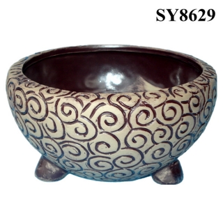 Pot for decoration ceramic glazed indoor antique pot