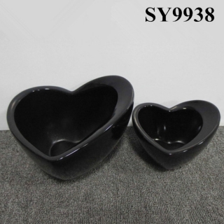 2015 new design ceramic decoration heart pot
