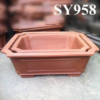 Outdoor handmade pottery bonsai pot