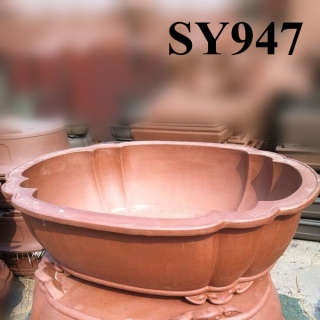 Terracotta handmade flower pot bonsai pots