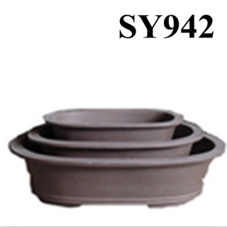 Pot for bonsai garden decorative purple clay pots