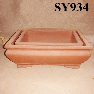 Hotsale product rectangular handmade bonsai ceramic pot