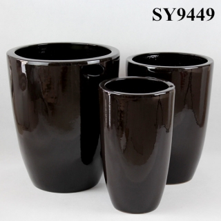 Pot for sale plain black ceramic pot wholesale