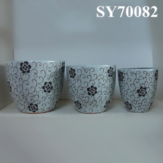 Home decoration glazed ceramic plant pots wholesale
