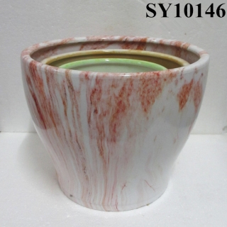 Ceramic pot to sell garden marble color plant pot