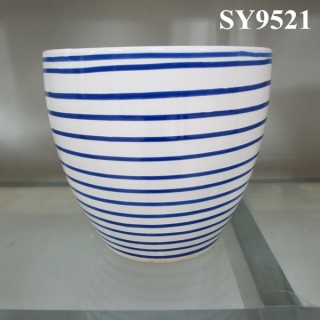 Candy color printing glazed indoor flower pot wholesale