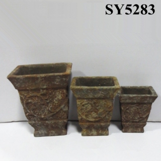 Cement pot for sale tall rectangular clay pot wholesale