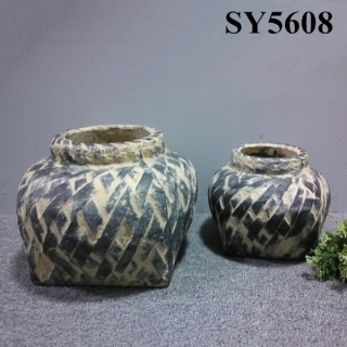 Cement pot for sale antique style concrete flower pot