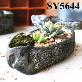 New product 2015 wood shape clay plant pot
