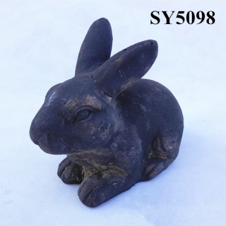 Cute home decoration concrete cement colorful rabbit statue