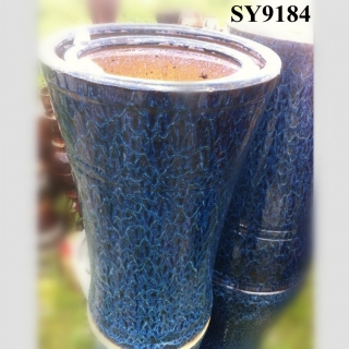 Beautifui decorative large blue ceramic outdoor pots