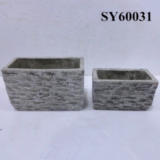 Decoration for home rectangular terracotta clay pots