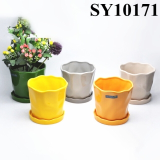 mini colorful glazed ceramic planters