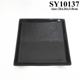 10 inches square ceramic planter saucer