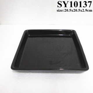 8.0 inches practical glazed ceramic saucer