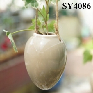 Hotsale egg shaped hanging plant pot