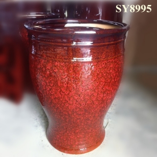 beautiful modern red glazed ceramic decoration pot