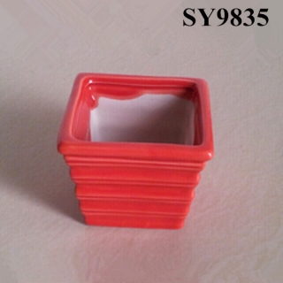 garden decoration square clay pot