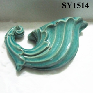 14" ceramic wall decorative vase