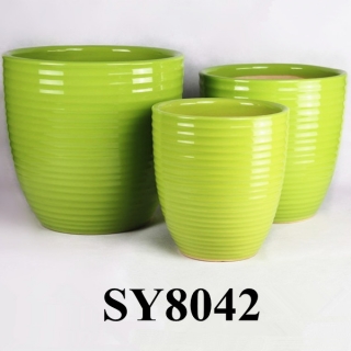 Green glazed large ceramic pot wholesale