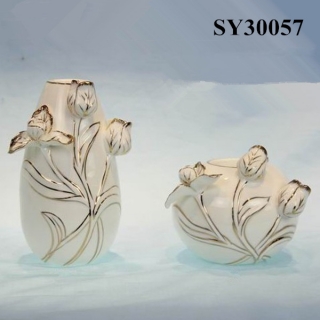 2015 new year bisque porcelain decoration ceramic vase